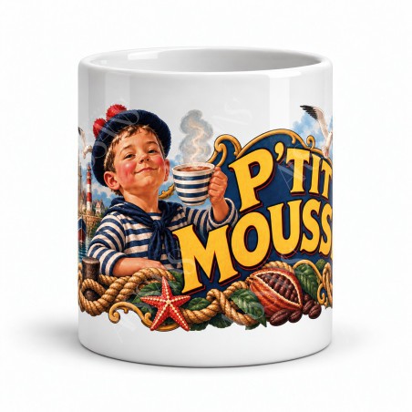 Mug chocolat - P’tit Mousse, vue de face