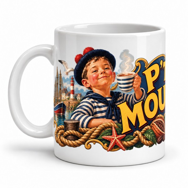 Mug chocolat - P’tit Mousse, anse à gauche