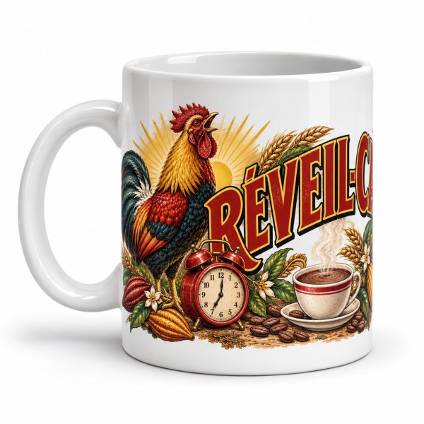Mug chocolat - Réveil-Cacao, anse à gauche