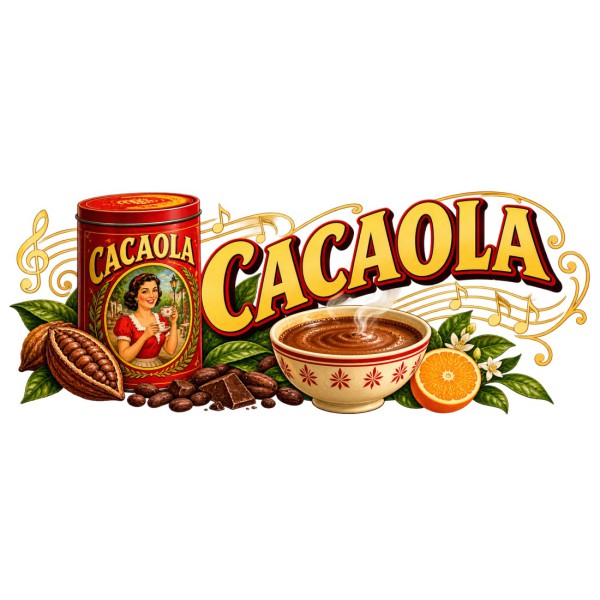 Mug chocolat - Cacaola, décor à plat