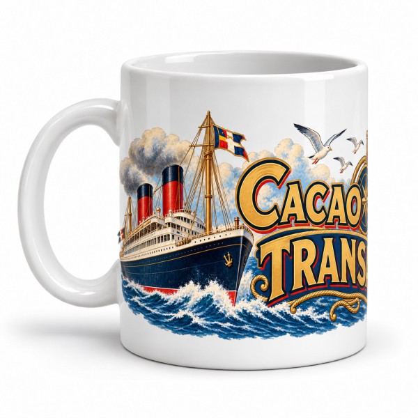 Mug chocolat - Cacao Transat, anse à gauche