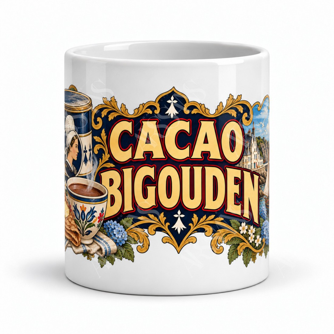 Mug chocolat - Cacao Bigouden, vue de face