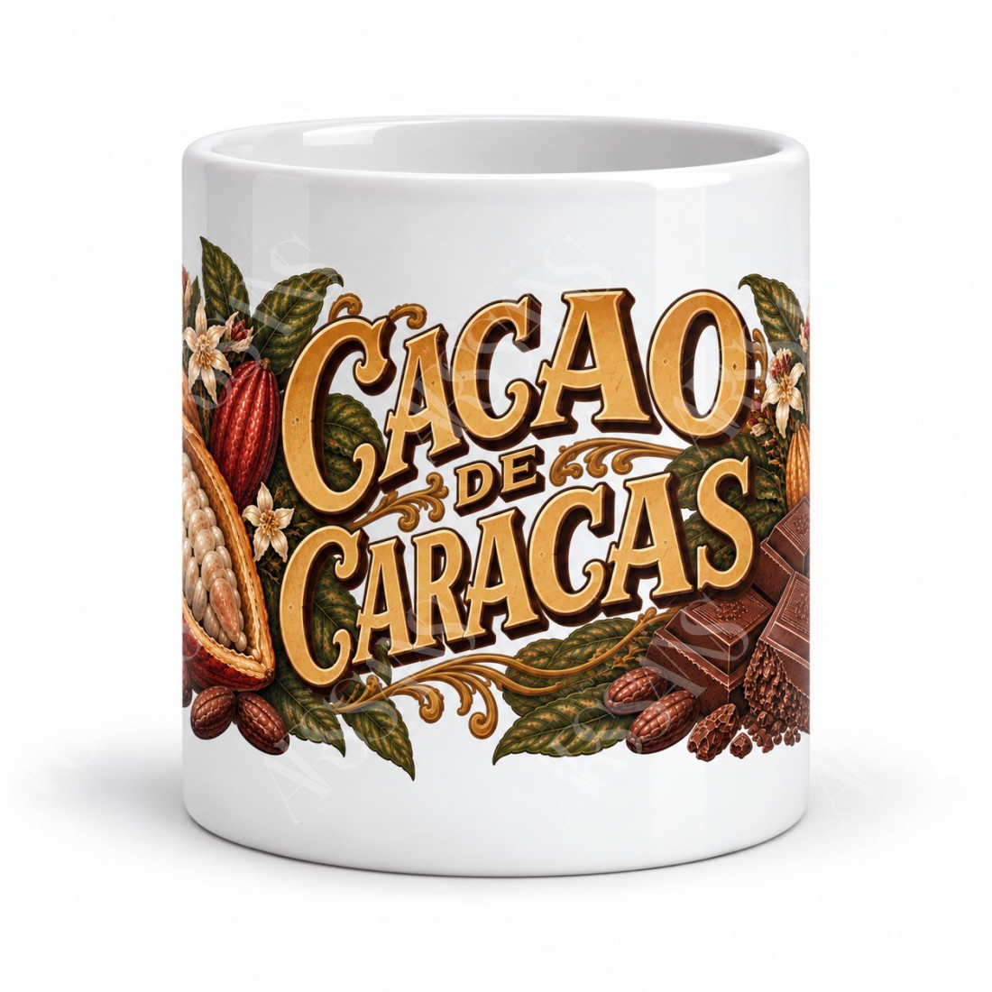 Mug chocolat - Cacao de Caracas, vue de face