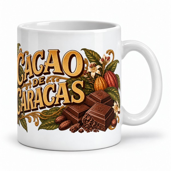 Mug chocolat - Cacao de Caracas, anse à droite