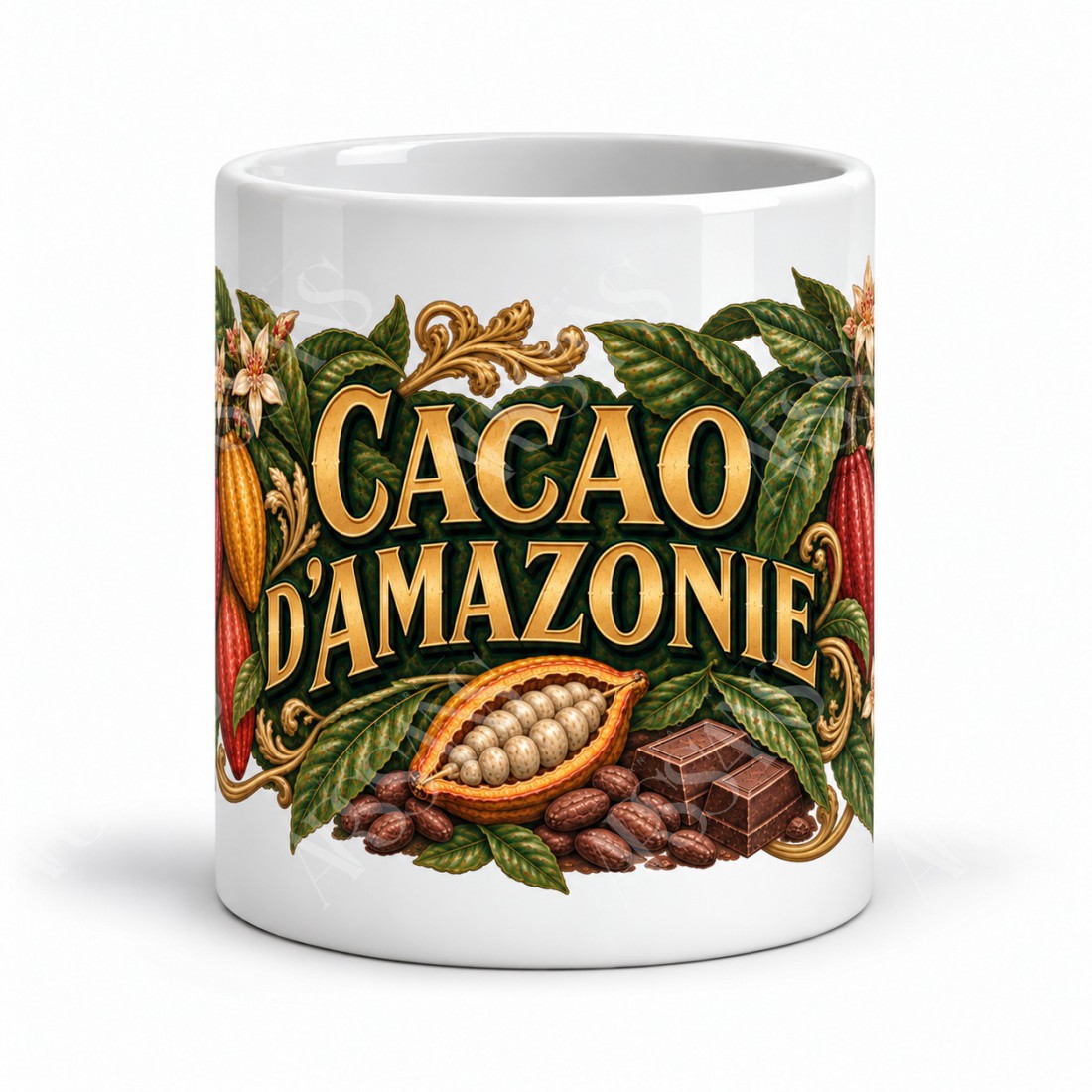 Mug chocolat - Cacao d’Amazonie, vue de face