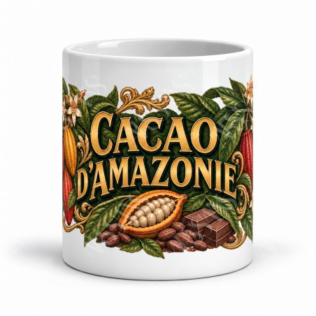 Mug chocolat - Cacao d’Amazonie, vue de face