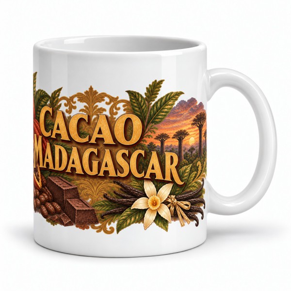 Mug chocolat - Cacao Madagascar, anse à droite