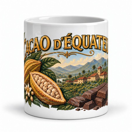 Mug chocolat - Cacao d’Équateur, vue de face