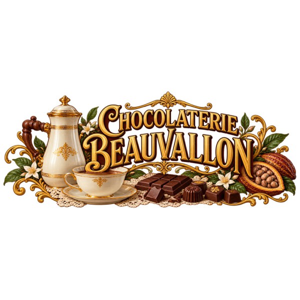 Mug chocolat - Chocolaterie Beauvallon, décor à plat