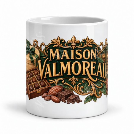 Mug chocolat - Maison Valmoreau, vue de face