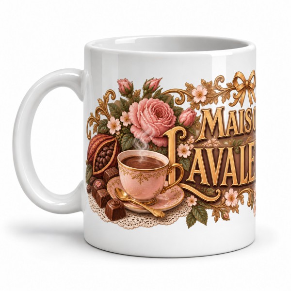 Mug chocolat - Maison Lavalette, anse à gauche