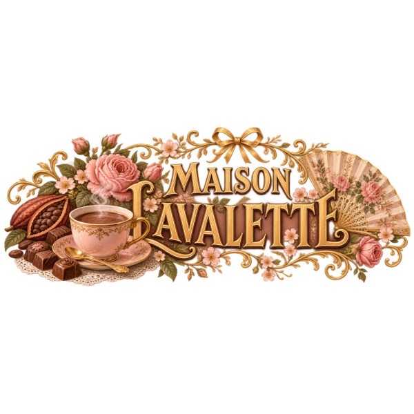Mug chocolat - Maison Lavalette, décor à plat