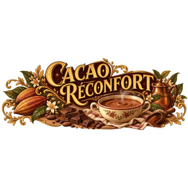 Mug chocolat - Cacao Réconfort, décor à plat