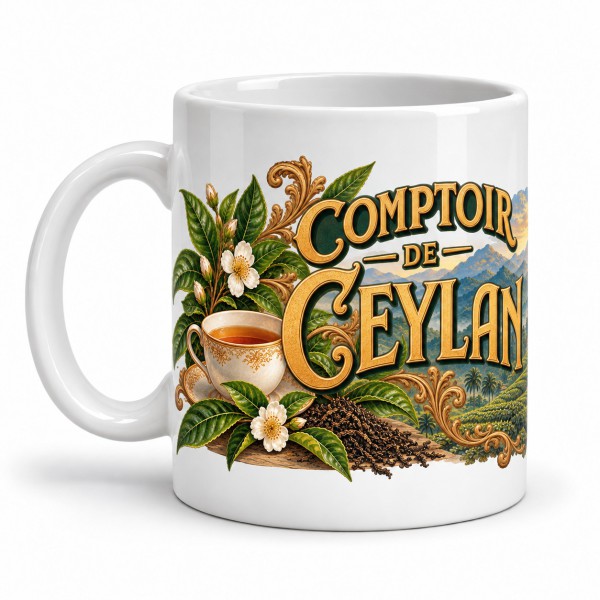 Mug thé - Comptoir de Ceylan, anse à gauche