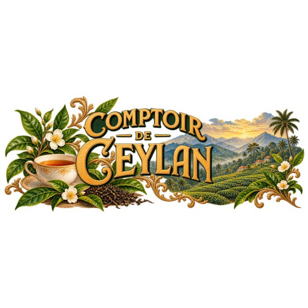 Mug thé - Comptoir de Ceylan, décor à plat