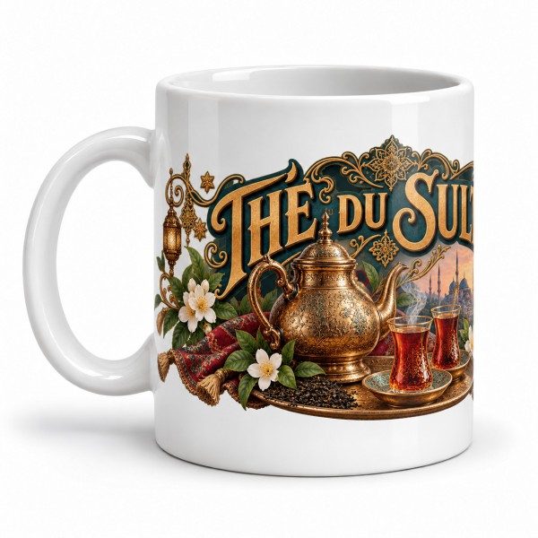 Mug thé - Thé du Sultan, anse à gauche