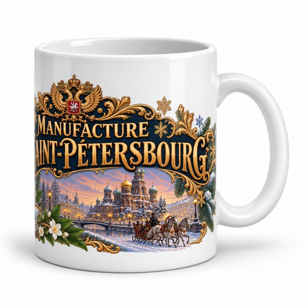 Mug thé - Manufacture Saint-Pétersbourg, anse à droite