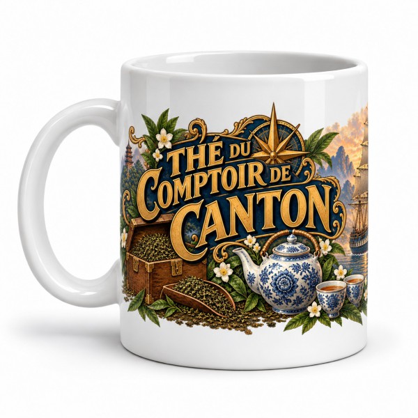 Mug thé - Thé du Comptoir de Canton, anse à gauche