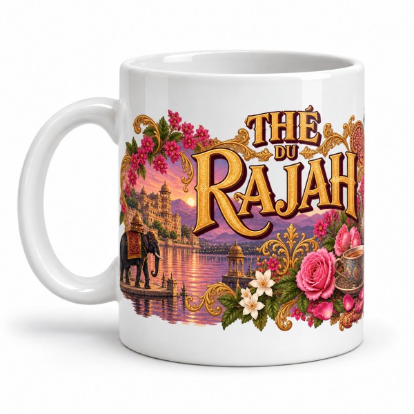 Mug thé - Thé du Rajah, anse à gauche