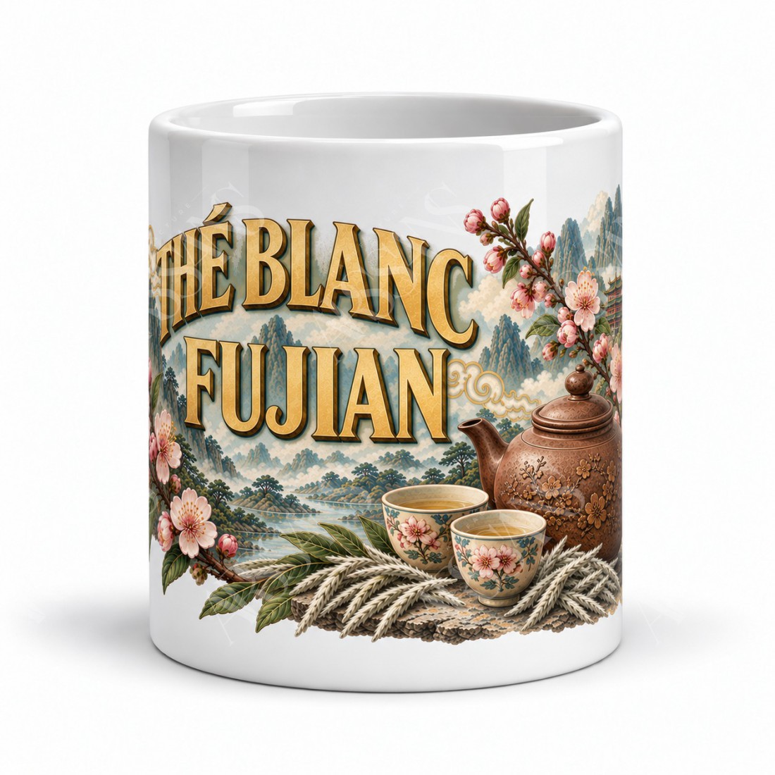 Mug thé - Thé Blanc Fujian, vue de face