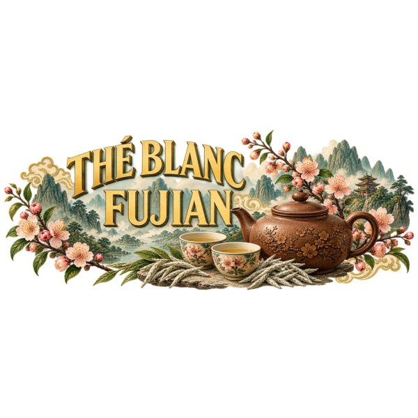 Mug thé - Thé Blanc Fujian, décor à plat