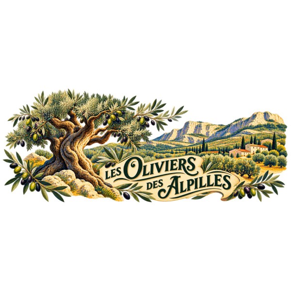 Mug Provence - Les oliviers des Alpilles, décor à plat