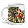 Mug Provence - La récolte des olives, anse à gauche