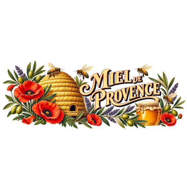 Mug Provence - Miel et coquelicots, décor à plat