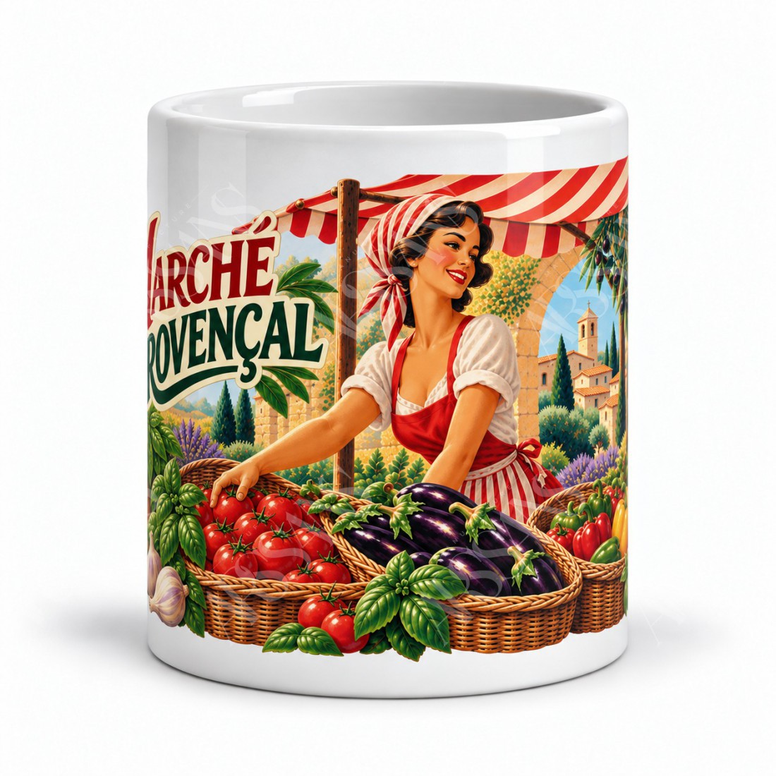 Mug Provence - Le marché provençal, vue de face