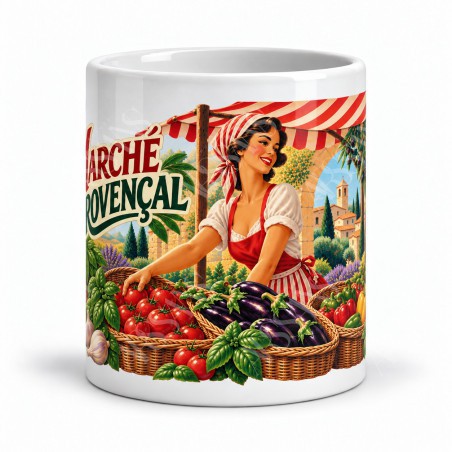 Mug Provence - Le marché provençal, vue de face