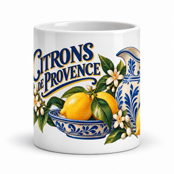 Mug Provence - Citrons et faïence, Manufacture Arssans