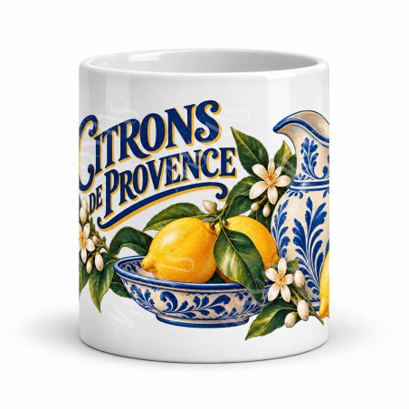 Mug Provence - Citrons et faïence, vue de face