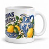 Mug Provence - Citrons et faïence, anse à droite