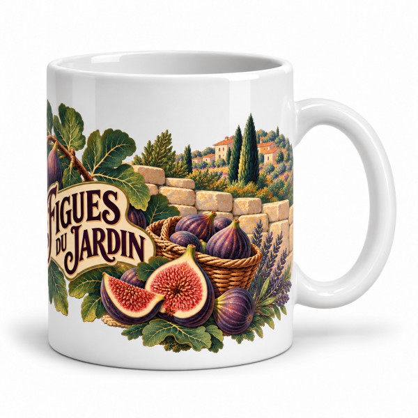 Mug Provence - Les figues du jardin, anse à droite