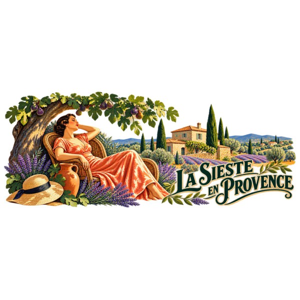 Mug Provence - La sieste sous le figuier, décor à plat