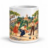 Mug Provence - La partie de pétanque, façon affiche, vue de face