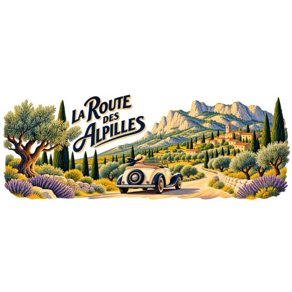 Mug Provence - La route des Alpilles, décor à plat