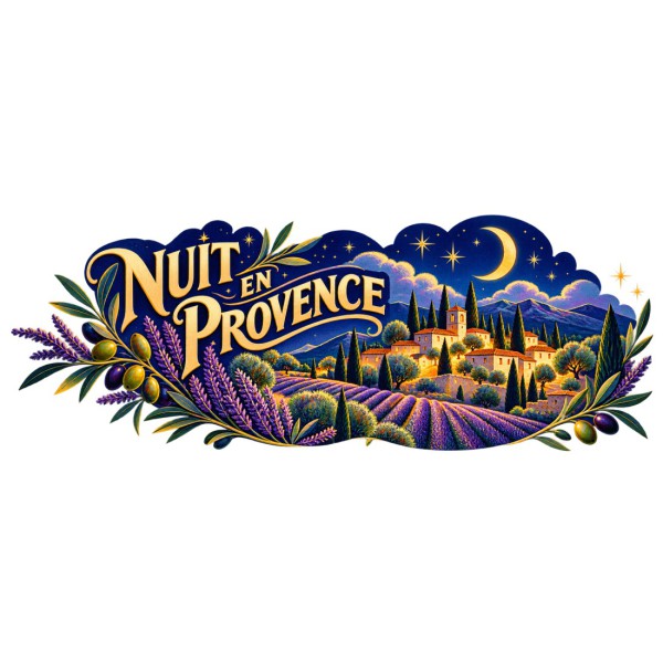 Mug Provence - Nuit étoilée en Provence, décor à plat