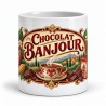Mug chocolat - Chocolat Banjour, façon affiche, vue de face