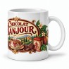 Mug chocolat - Chocolat Banjour, façon affiche, anse à droite