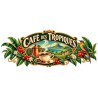Mug café - Café des Tropiques, façon affiche, décor à plat