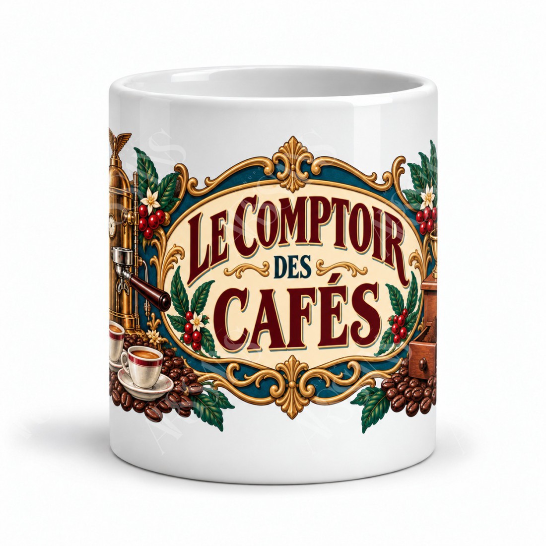 Mug café - Le comptoir des cafés, vue de face