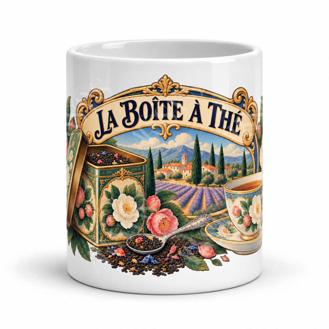 Mug thé - La boîte à thé, vue de face