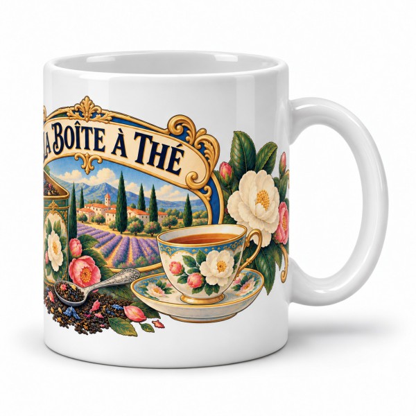 Mug thé - La boîte à thé, anse à droite