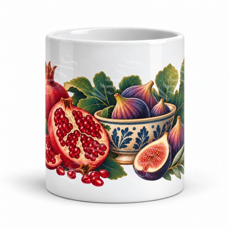 Mug gourmand - Grenades et figues, vue de face