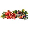 Mug gourmand - Grenades et figues, décor à plat