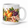 Mug gourmand - Poires et raisins, anse à droite