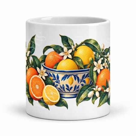 Mug gourmand - Citrons et fleurs d’oranger, vue de face