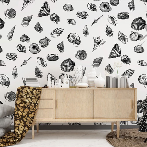 Papier Peint Lithographie Conchilia — Ambiance 1