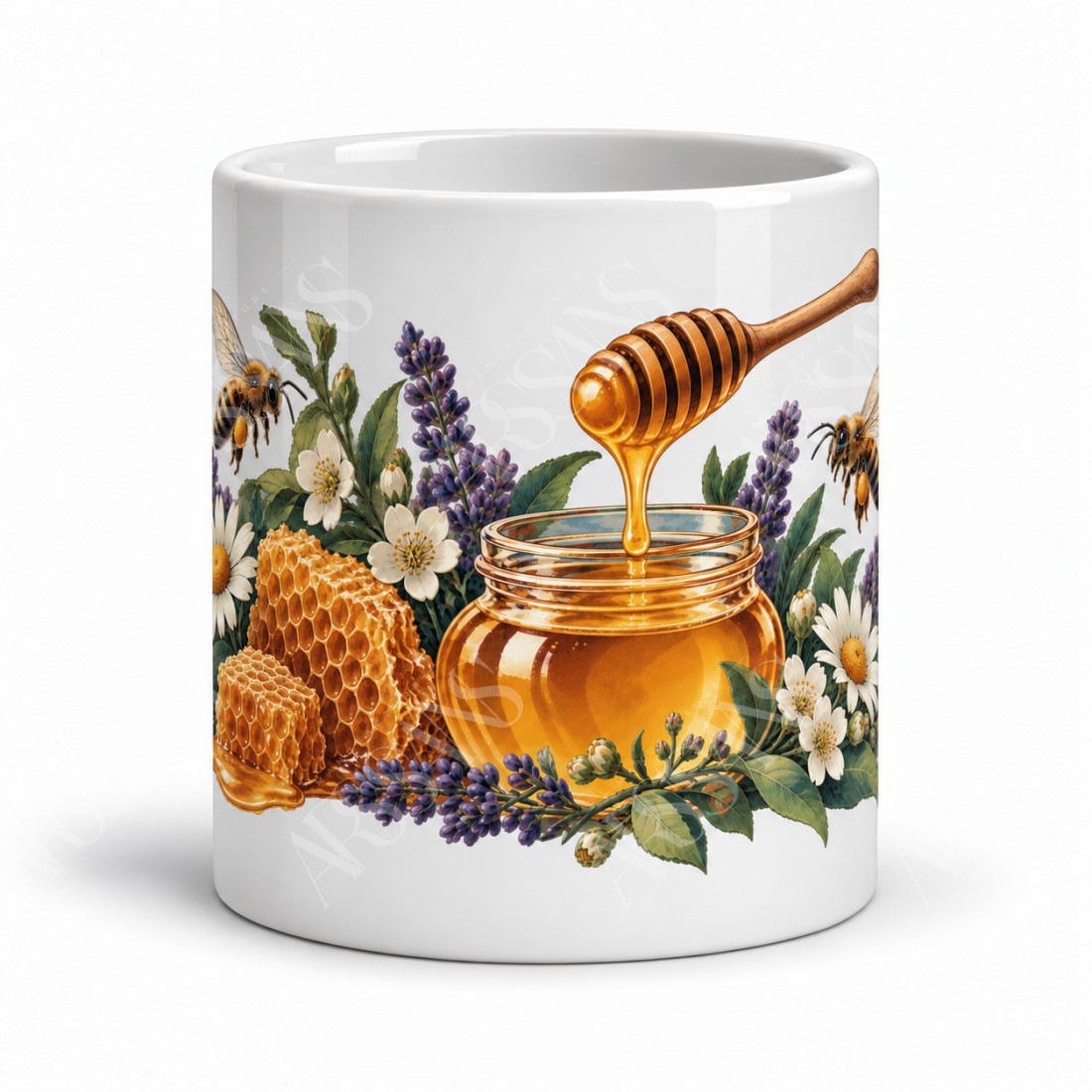 Mug gourmand - Le pot de miel, vue de face